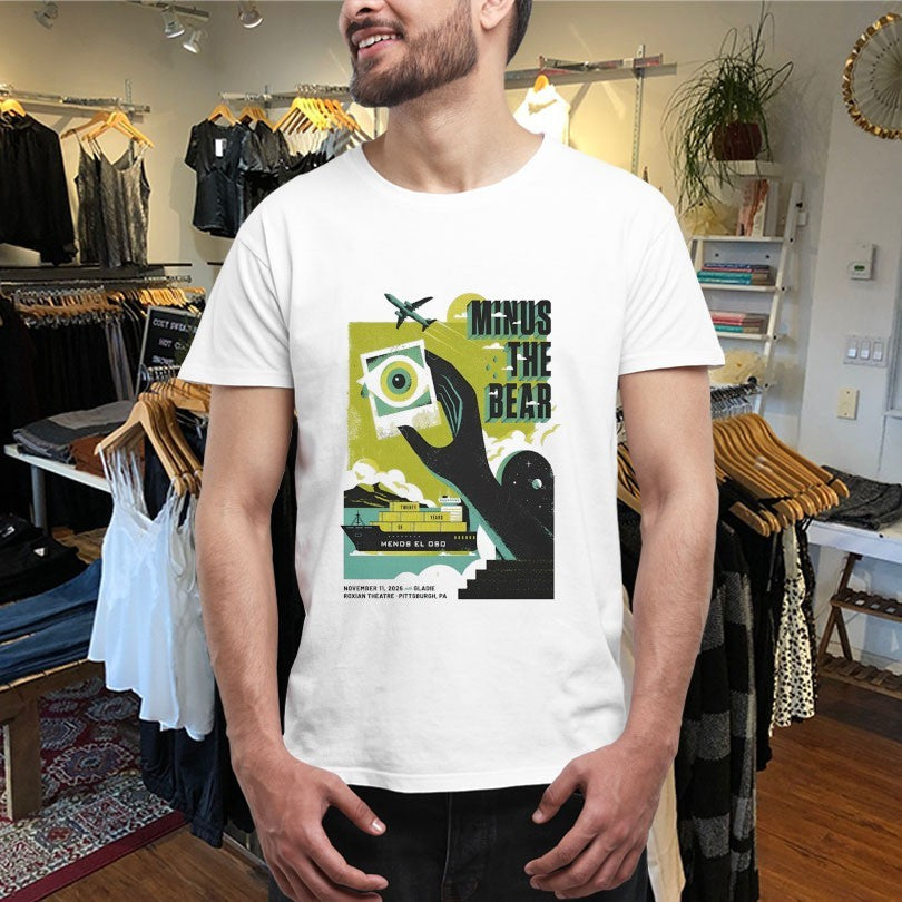 Official Minus The Bear McKees Rocks 11 11 2025 Menos El Oso Eye Shirts