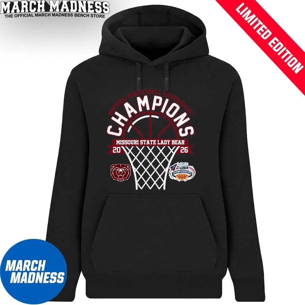 Official Missouri State Lady Bear 2026 C-USA Women’s Basketball Tournament Champions Shirt