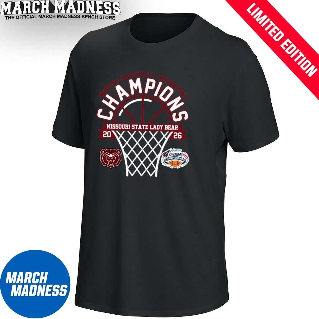 Official Missouri State Lady Bear 2026 C-USA Women’s Basketball Tournament Champions Shirt
