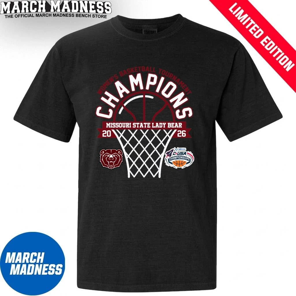Official Missouri State Lady Bear 2026 C-USA Women’s Basketball Tournament Champions Shirt