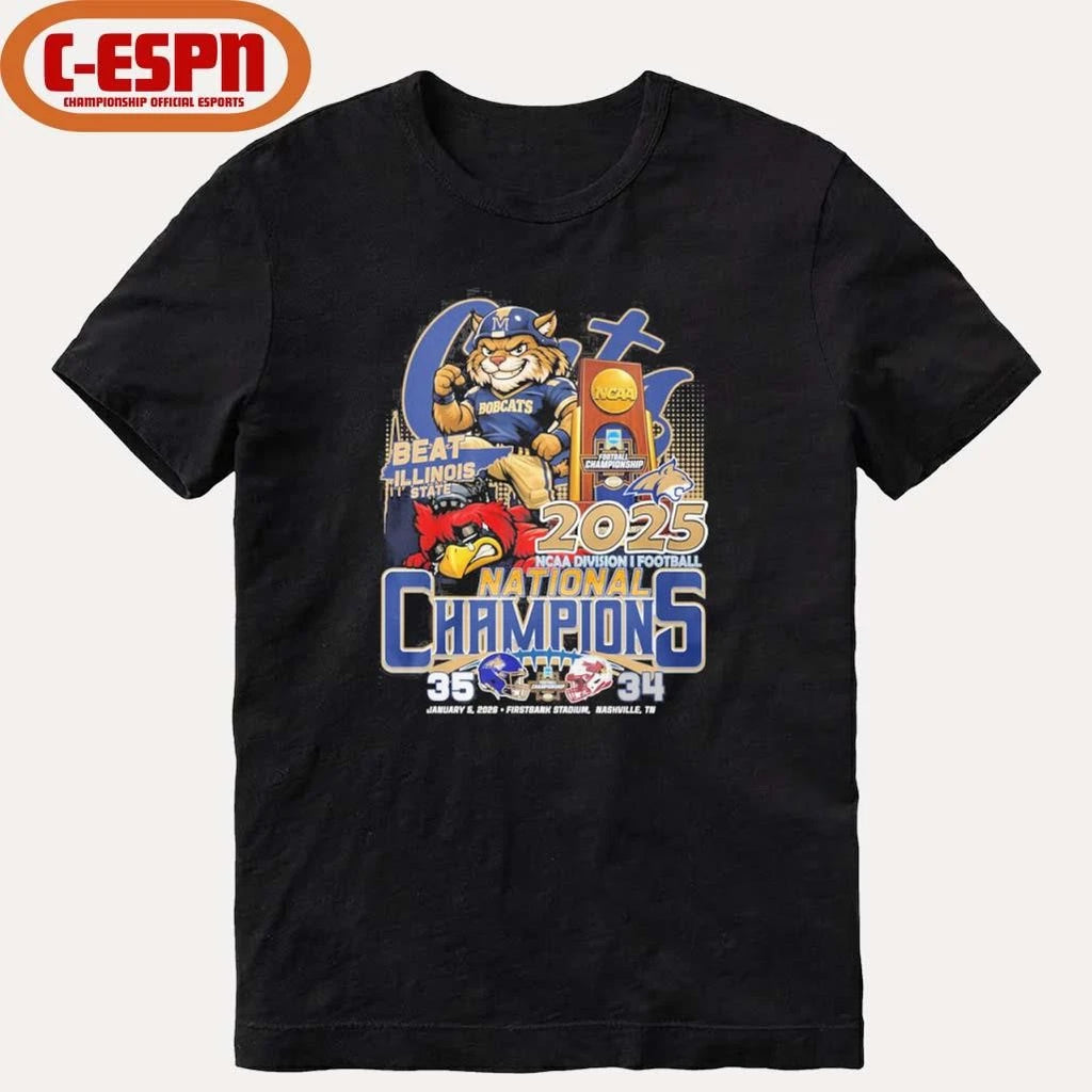 Official Montana State Beat Illinois State FCS National Champions Score Shirt