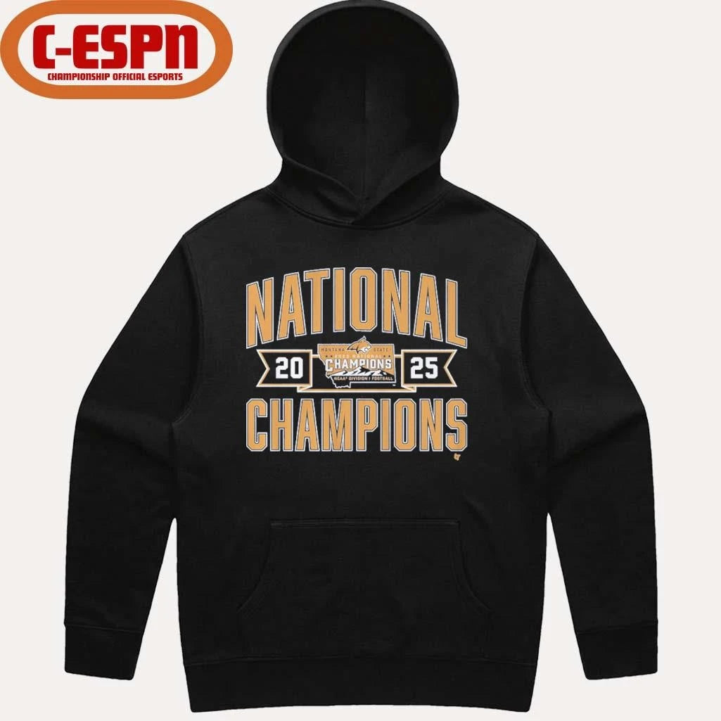 Official Montana State Football 2025 FCS Champions Shirt