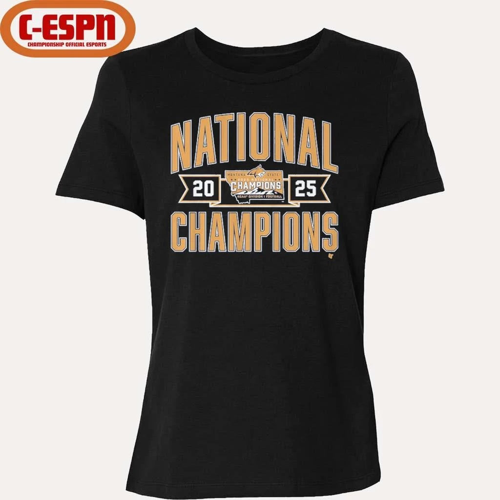 Official Montana State Football 2025 FCS Champions Shirt