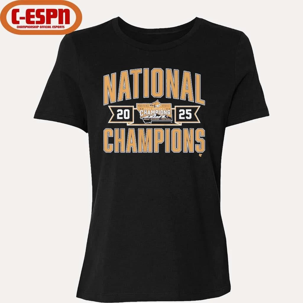 Official Montana State Football 2025 FCS Champions Shirt