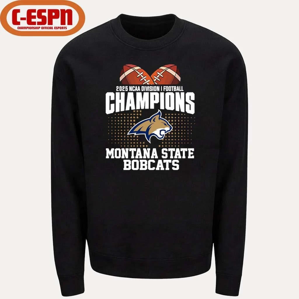 Official Montana State Football 2025 NCAA DI FCS National Champions T-Shirt