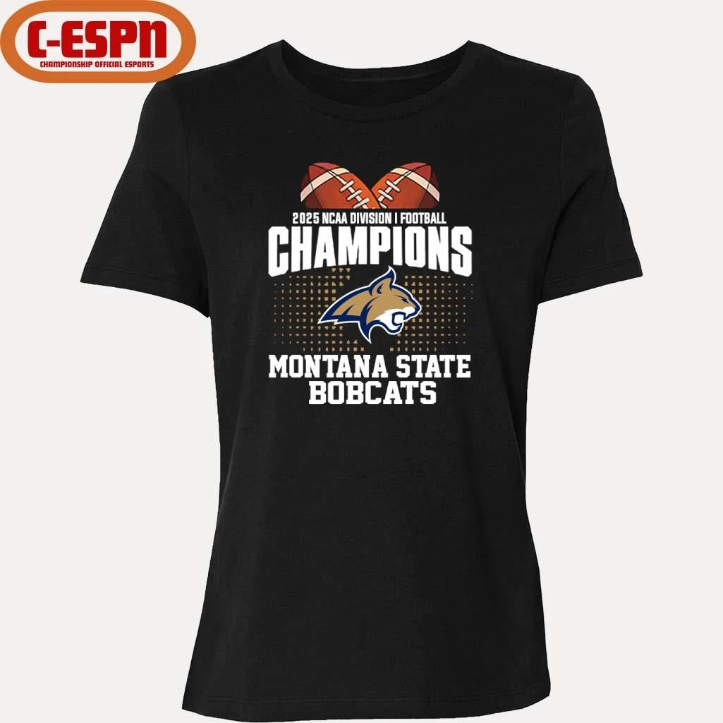 Official Montana State Football 2025 NCAA DI FCS National Champions T-Shirt