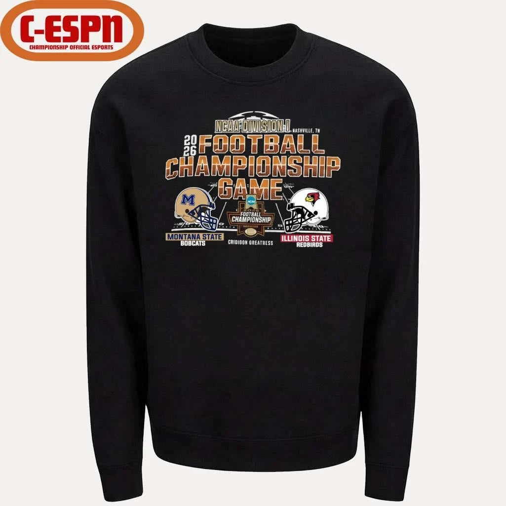 Official Montana State Vs Illinois State 2025-26 NCAA DI Football Championship Game Head To Head T-Shirt