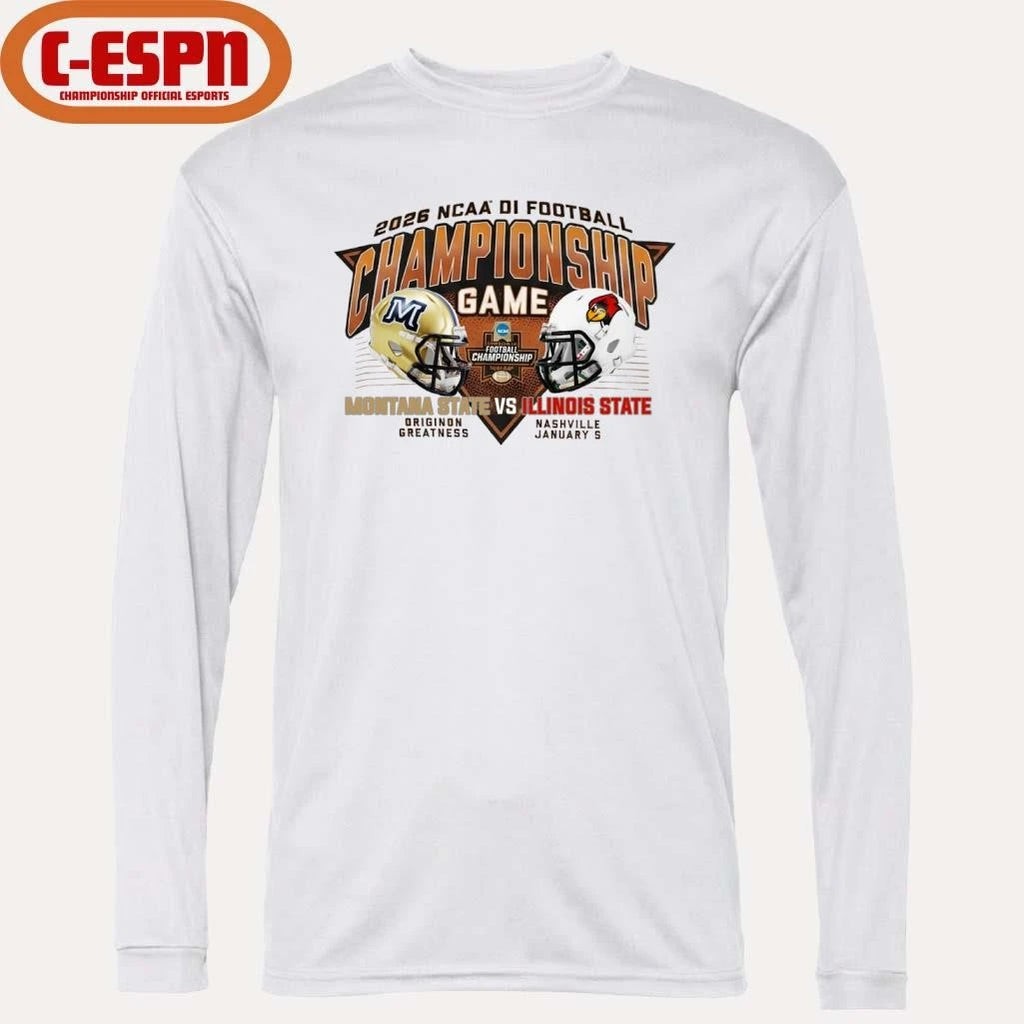 Official Montana State Vs Illinois State 2025-26 NCAA DI Football Championship Matchup T-Shirt