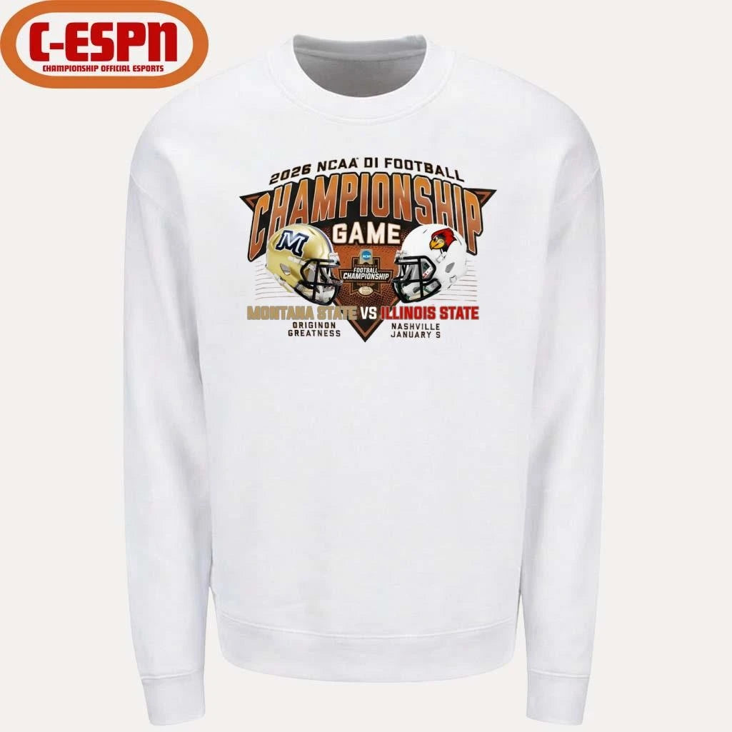 Official Montana State Vs Illinois State 2025-26 NCAA DI Football Championship Matchup T-Shirt