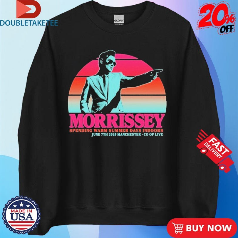 Official Morrissey Spending Warm Summer Days Indoors June 7th 2025 Manchester Co Op Live Summer Days Shirts