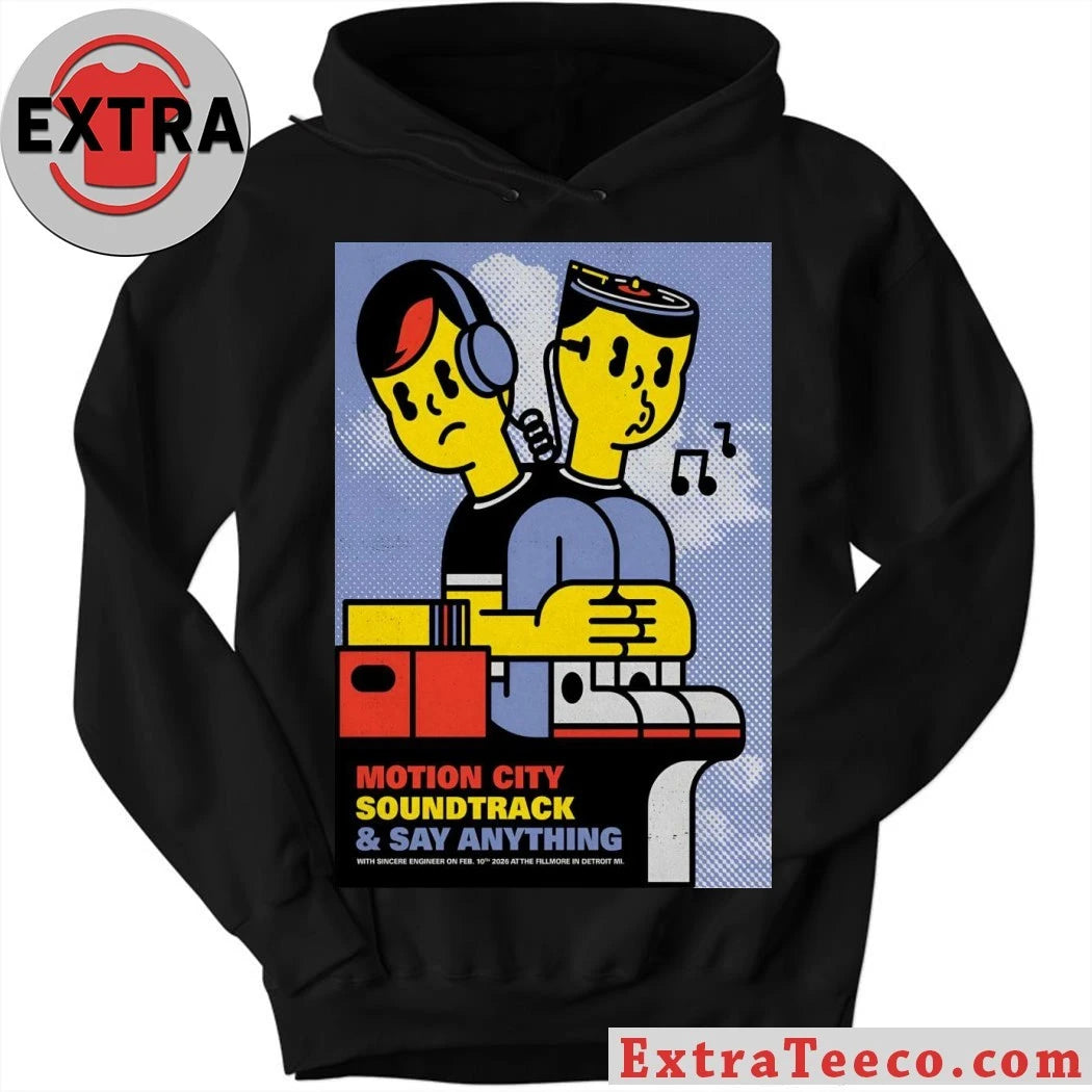 Official Motion City Soundtrack And Say Anything Tour Detroit MI Feb 10 2026 Poster Shirt