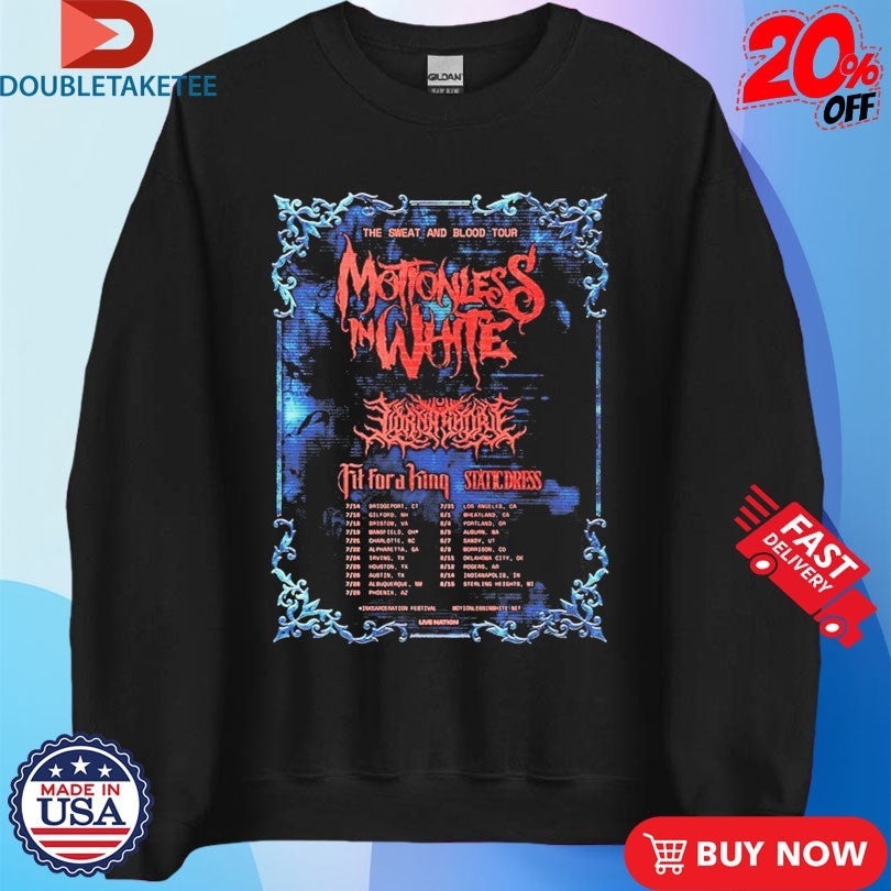 Official Motionless In White The Sweat And Blood Tour 2026 Dates Venue Shirts