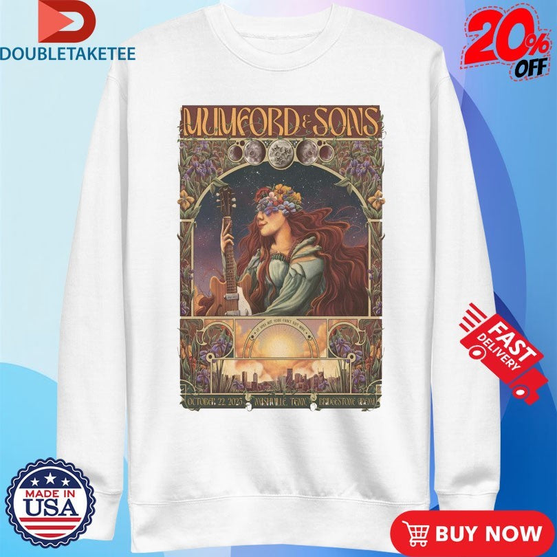 Official Mumford And Sons Oct 22 2025 In Nashville TN Bridgestone Shirts