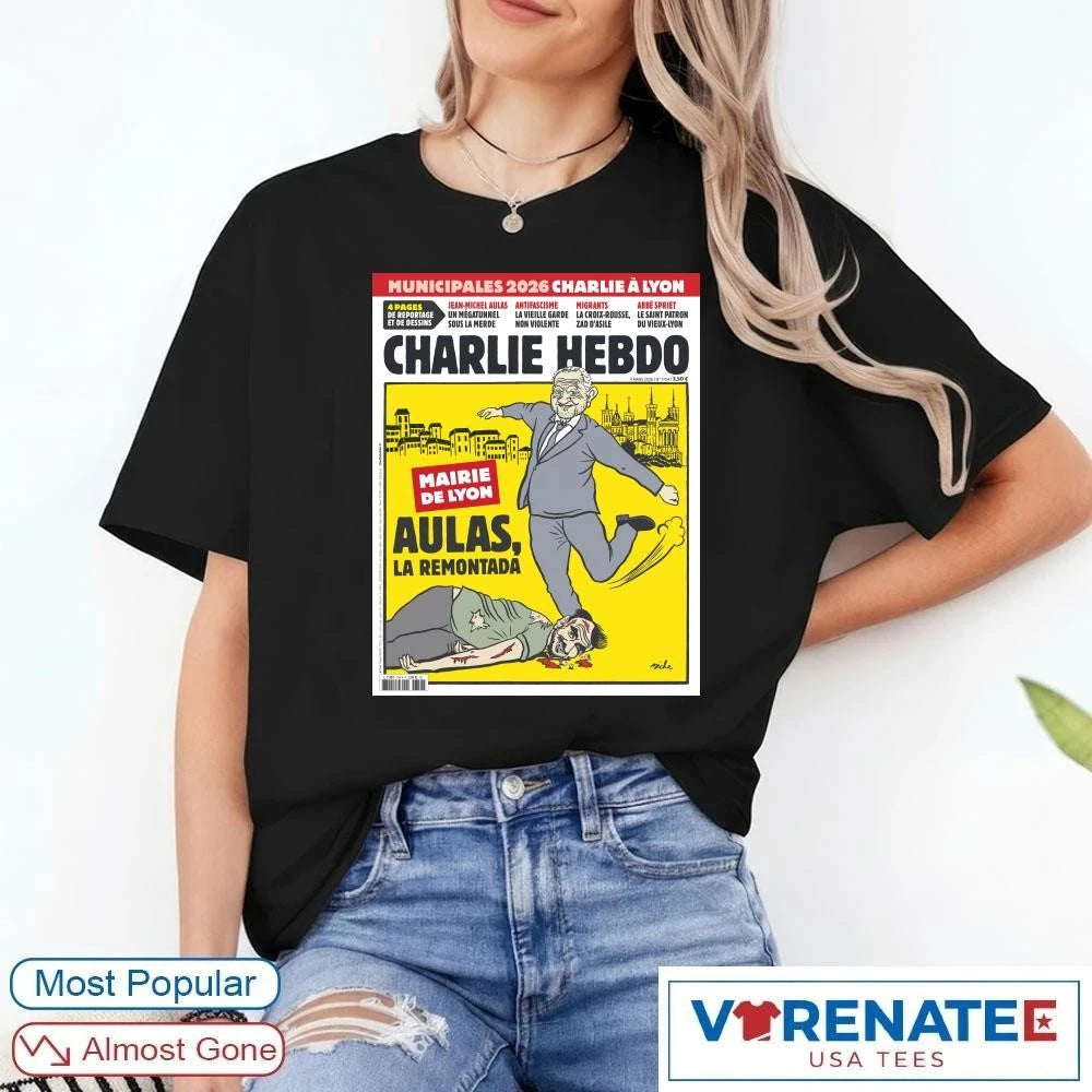 Official Municipales 2026 Charlie Hebdo Mairie De Lyon Aulas La Remontada Poster T-shirt