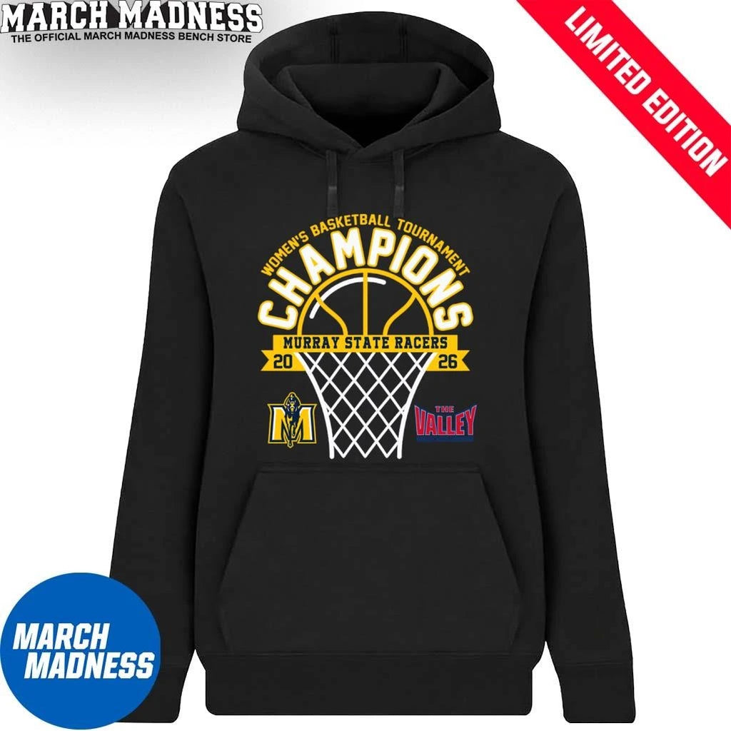 Official Murray State Racers 2026 Missouri Valley Conference Women’s Basketball Tournament Champions Shirt