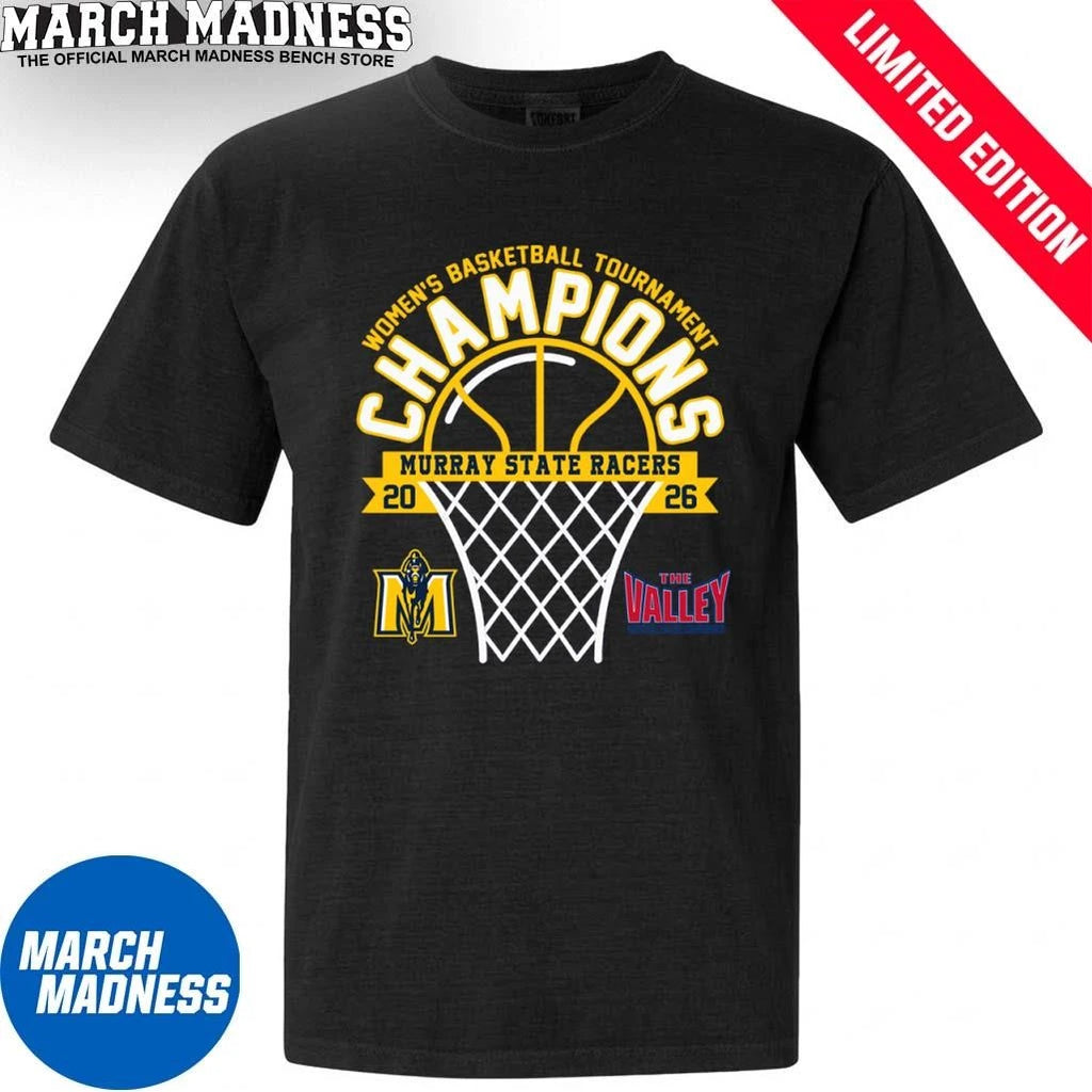 Official Murray State Racers 2026 Missouri Valley Conference Women’s Basketball Tournament Champions Shirt