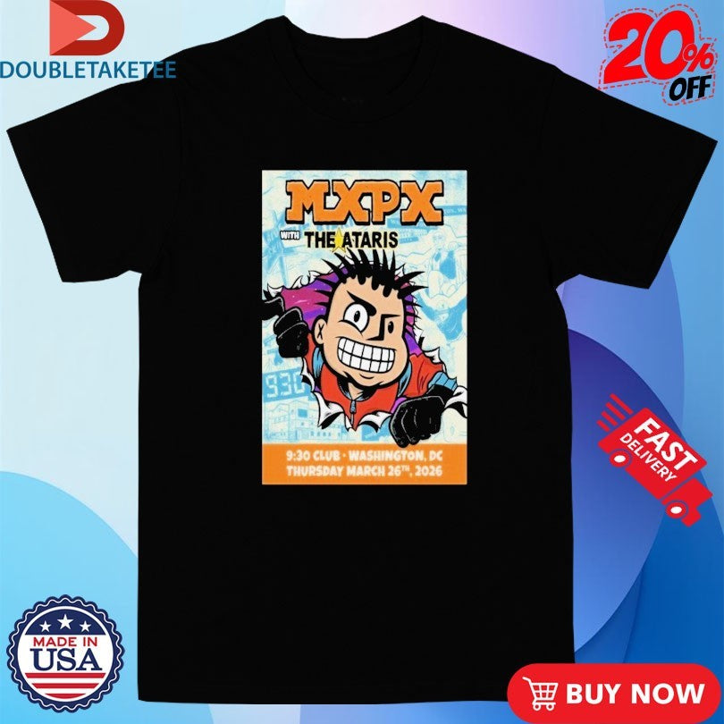 Official MxPx March 26 2026 Club Washington, DC Shirts