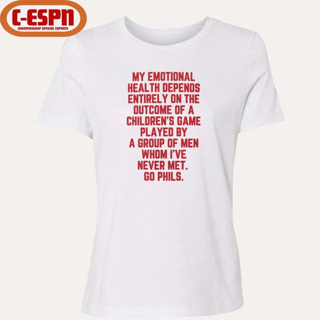 Official My Emotional Health Depends on the Phils Shirt