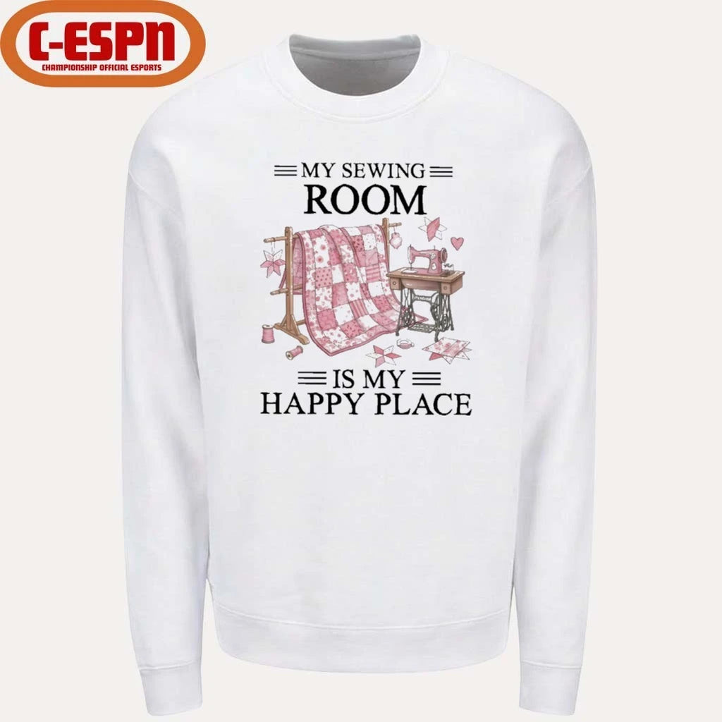 Official My Sewing Room Is My Happy Place T-Shirt