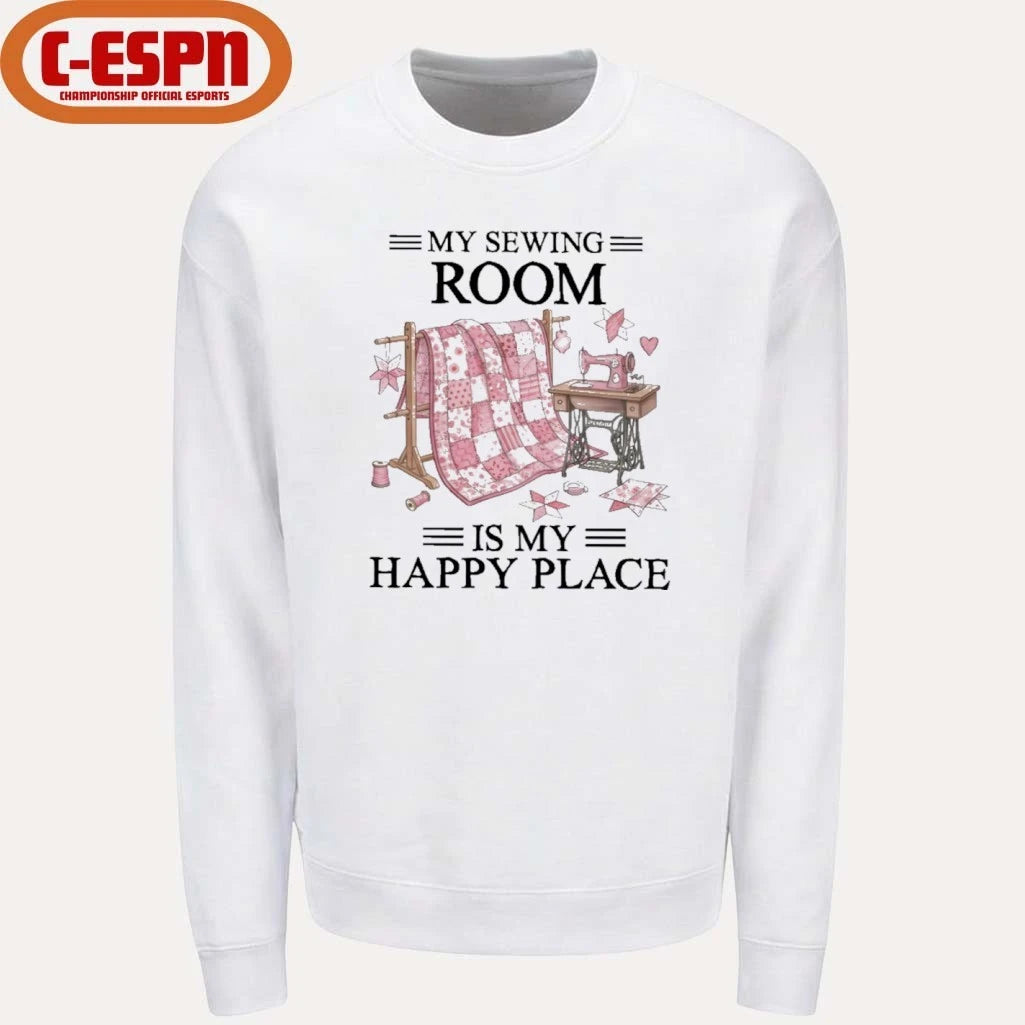 Official My Sewing Room Is My Happy Place T-Shirt