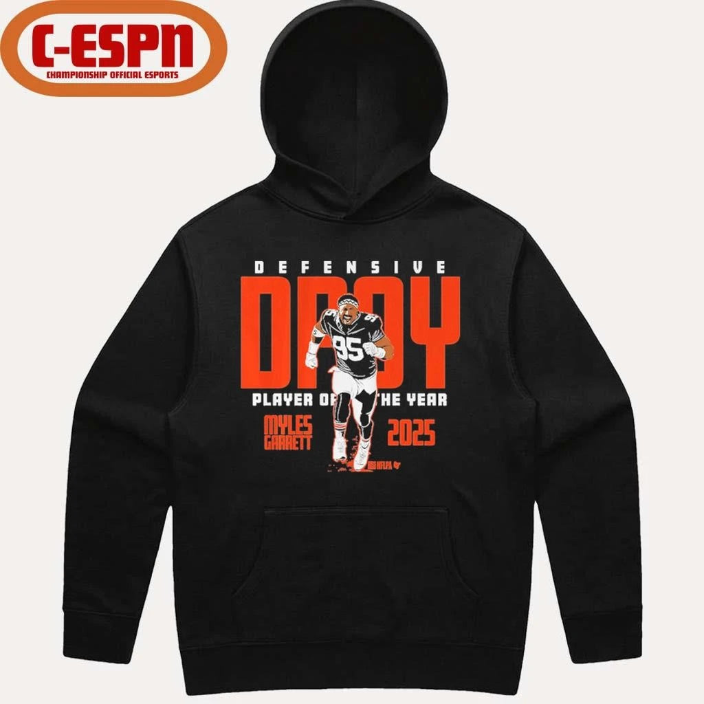 Official Myles Garrett 2025 Defensive Player of the Year shirt
