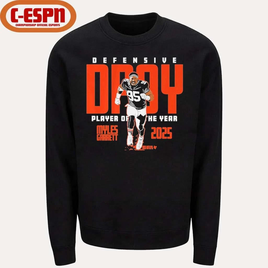Official Myles Garrett 2025 Defensive Player of the Year shirt
