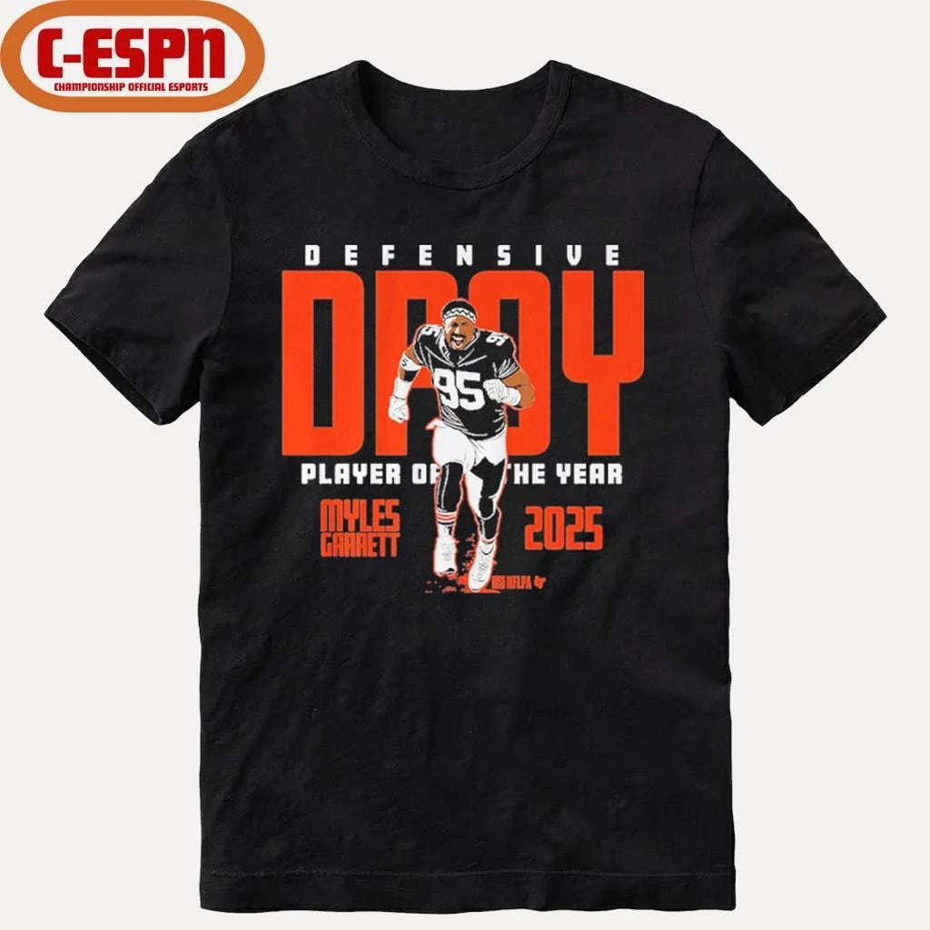Official Myles Garrett 2025 Defensive Player of the Year shirt