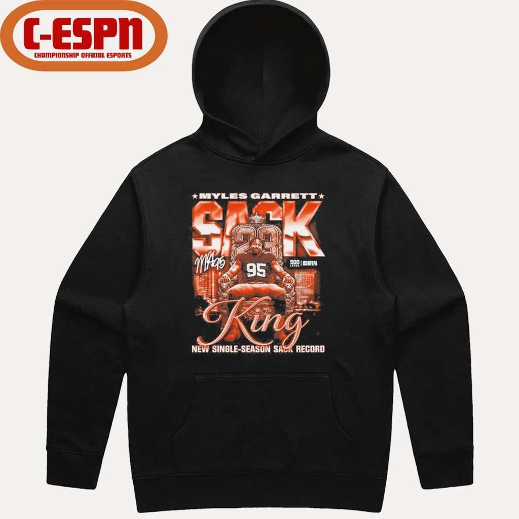 Official Myles Garrett Cleveland Sack King T-Shirt