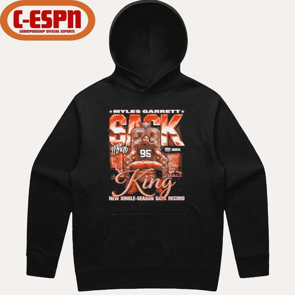 Official Myles Garrett Cleveland Sack King T-Shirt