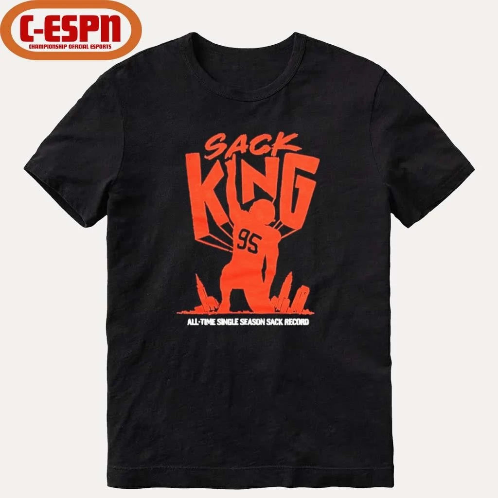 Official Myles Garrett sack king all-time single season sack record T-Shirt