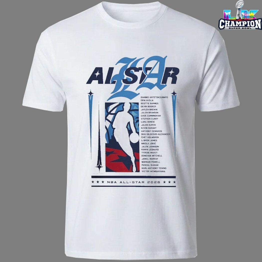 Official NBA All-Star 2026 Game Lineup T-Shirts