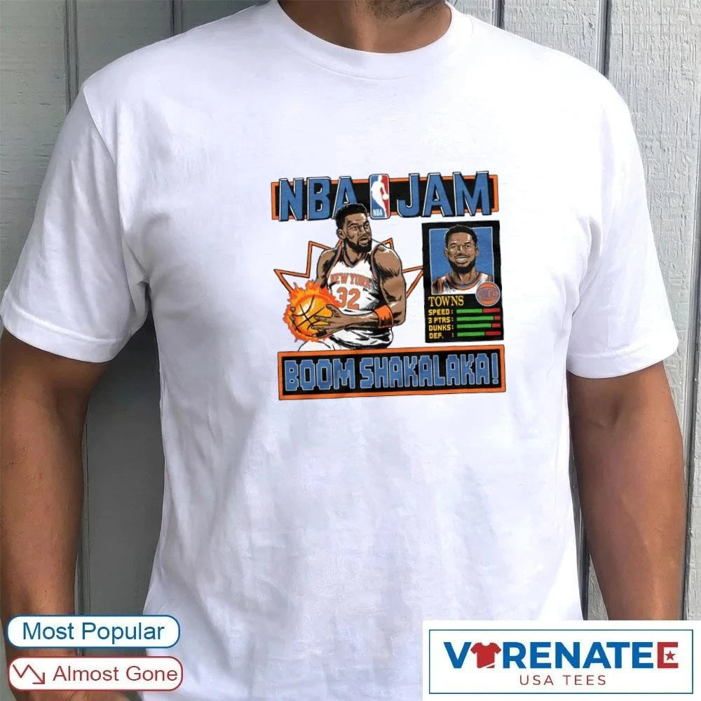 Official NBA Jam Knicks Karl-Anthony Towns Boom Shakalaka 2026 T-Shirt