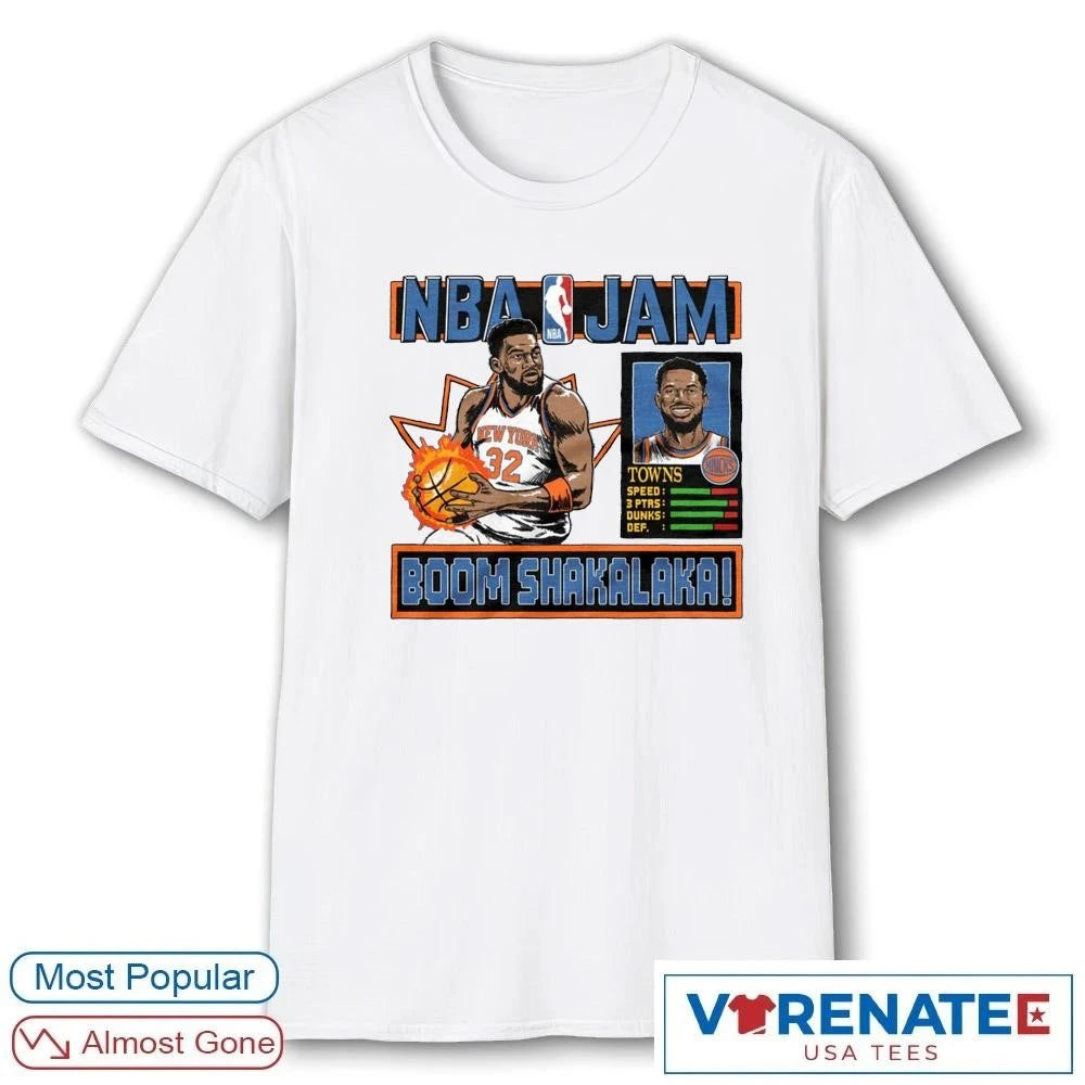 Official NBA Jam Knicks Karl-Anthony Towns Boom Shakalaka 2026 T-Shirt