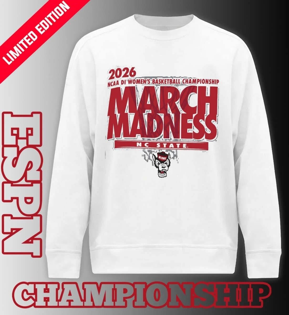 Official NC State Women’s Basketball Single Team 2026 NCAA March Madness Shirt