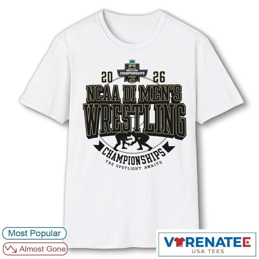 Official NCAA DI Men’s Wrestling Championships 2026 Cleveland The Spotlight Awaits T-Shirt For Fans