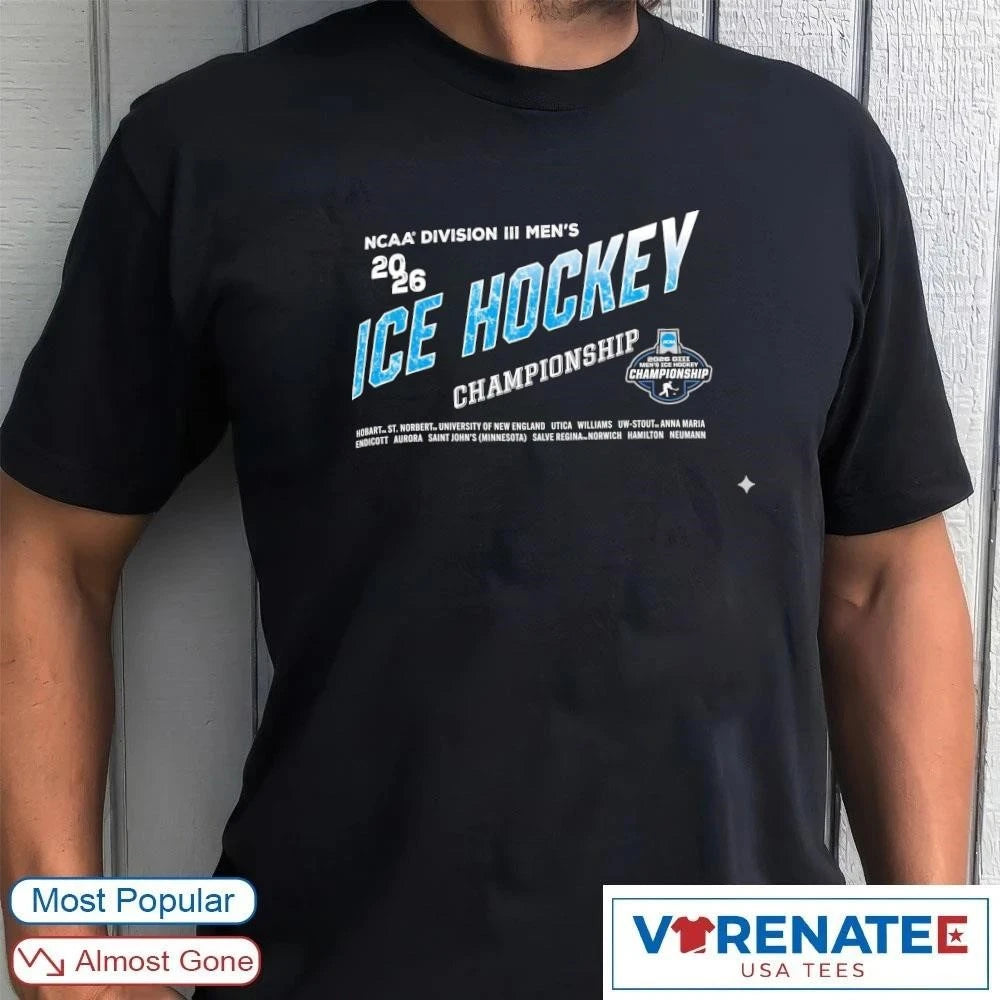 Official NCAA Division III Men’s Ice Hockey Championship 2026 T-Shirt For Fans