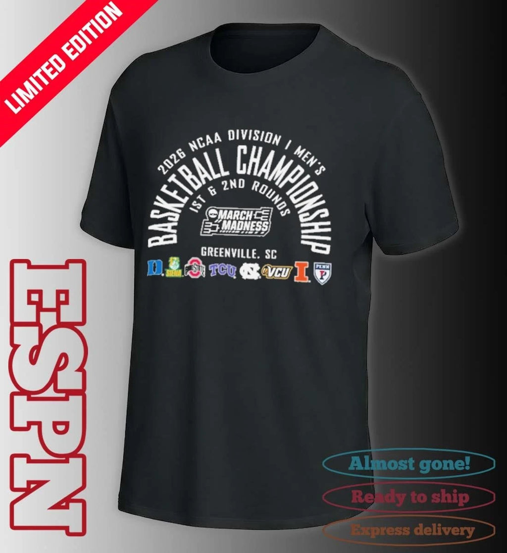 Official NCAA Men’s Basketball 2026 March Madness Greenville, SC T-Shirt