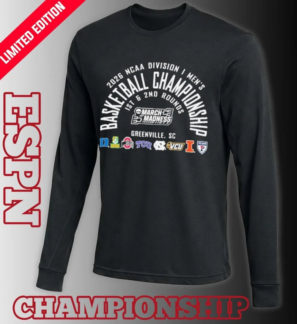 Official NCAA Men’s Basketball 2026 March Madness Greenville, SC T-Shirt