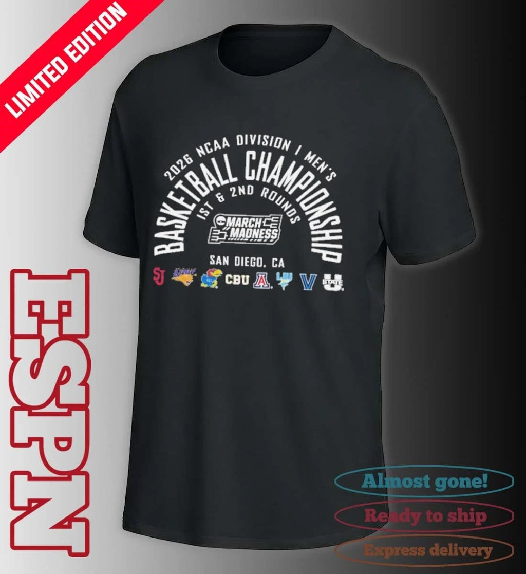 Official NCAA Men’s Basketball 2026 March Madness San Diego, CA T-Shirt