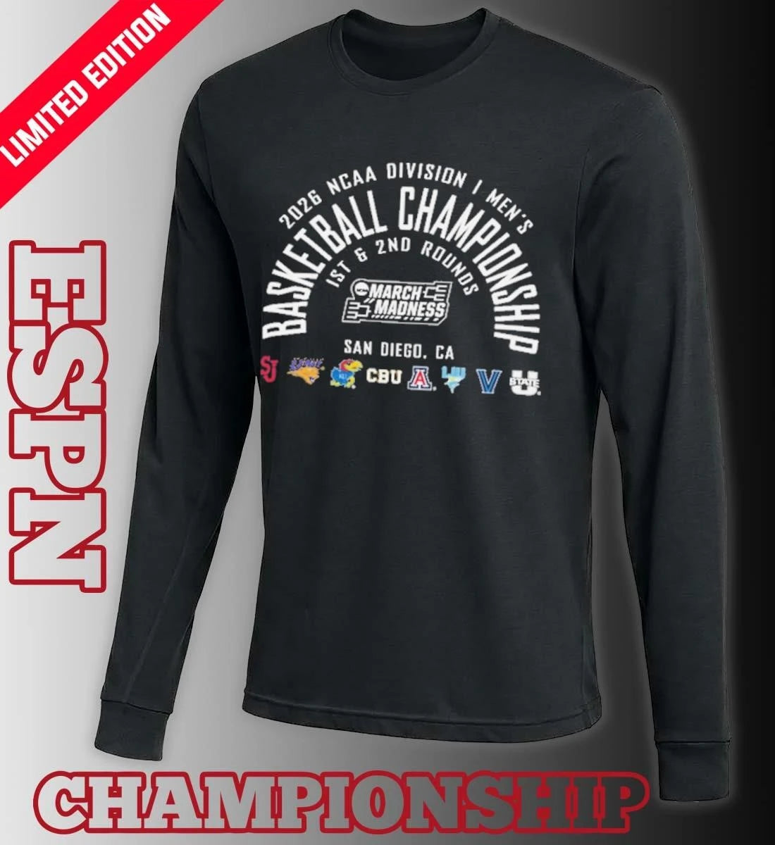 Official NCAA Men’s Basketball 2026 March Madness San Diego, CA T-Shirt