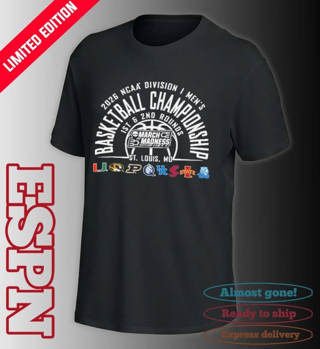 Official NCAA Men’s Basketball 2026 March Madness St. Louis, MO T-Shirt