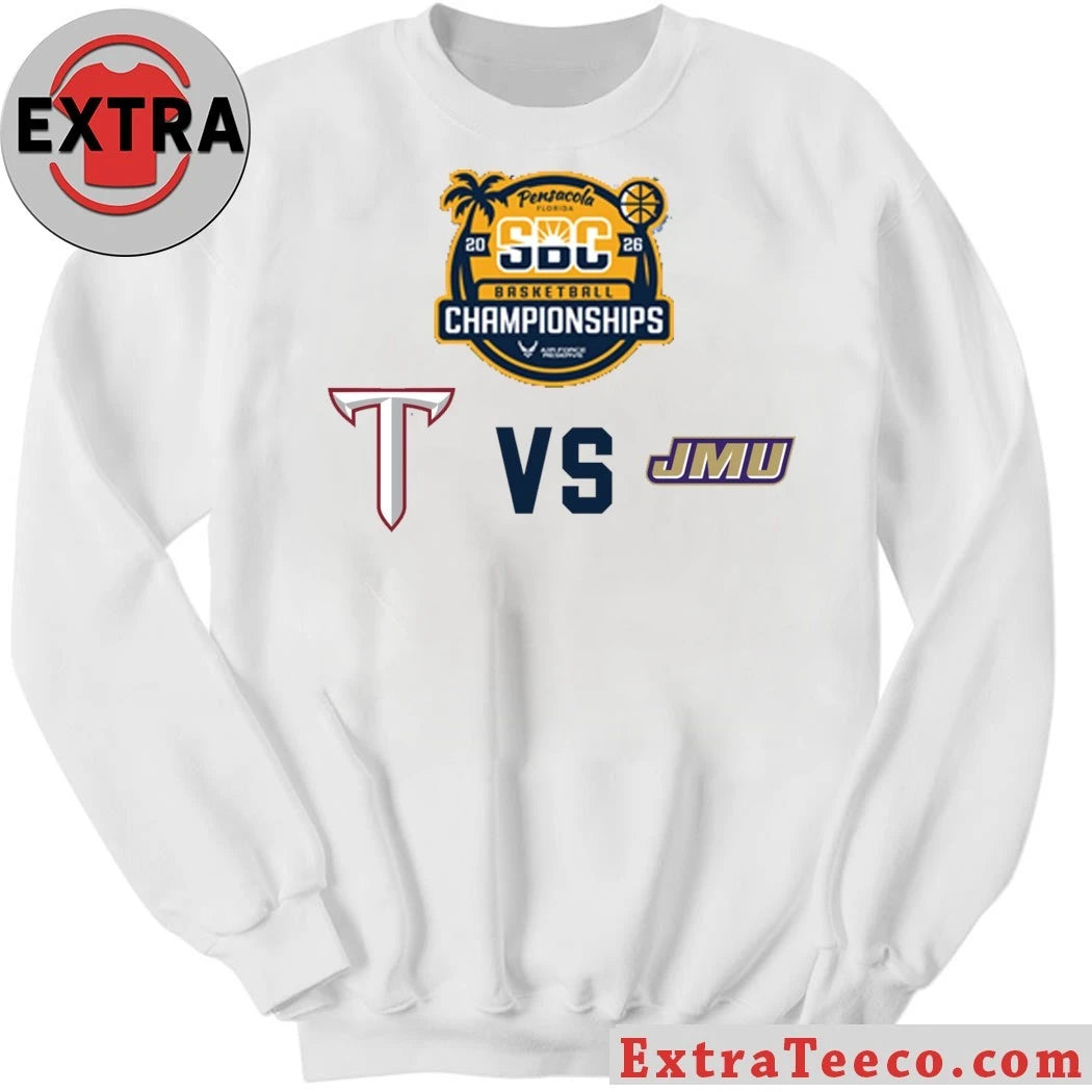 Official NCAA competition between Troy University and James Madison University Logo Shirt