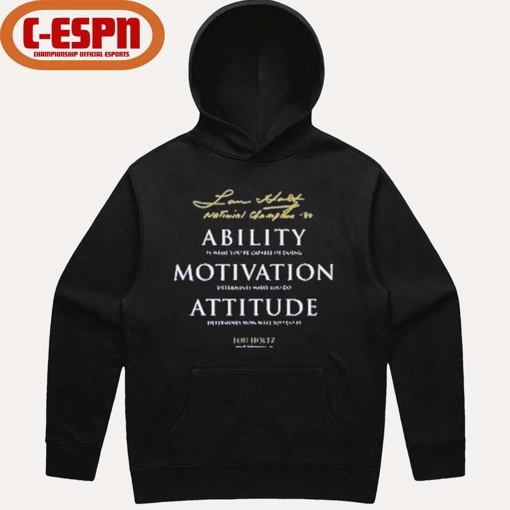 Official ND Lou Holtz Ability Motivation Attitude Quote T-Shirt