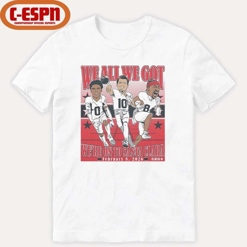 Official NE Patriots We All We Got Conference Champions Caricatures Shirt