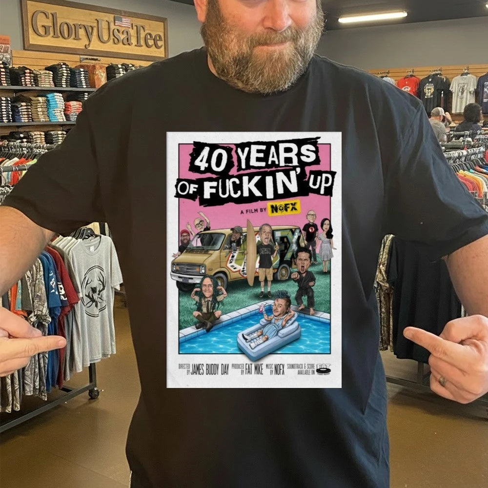 Official NOFX 2026 40 Years Of Fuckin’ Up Shirt