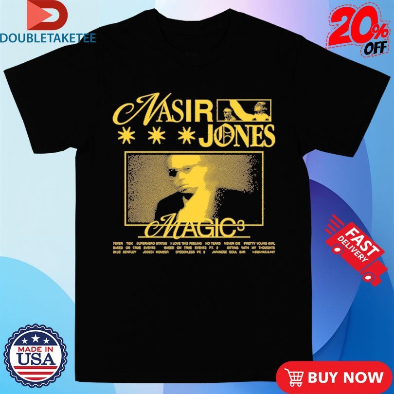 Official Nas Jones Magic 3 Album Tracklist Shirts