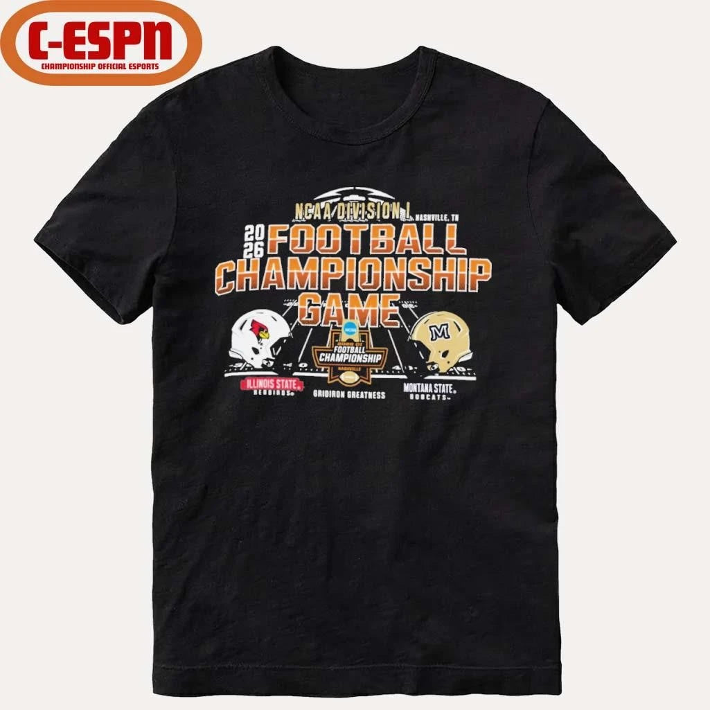 Official Nashville, TN 2026 NCAA DI Football Championship Game Illinois State Vs Montana State Matchup Shirt