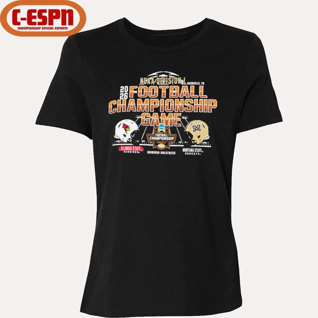 Official Nashville, TN 2026 NCAA DI Football Championship Game Illinois State Vs Montana State Matchup Shirt