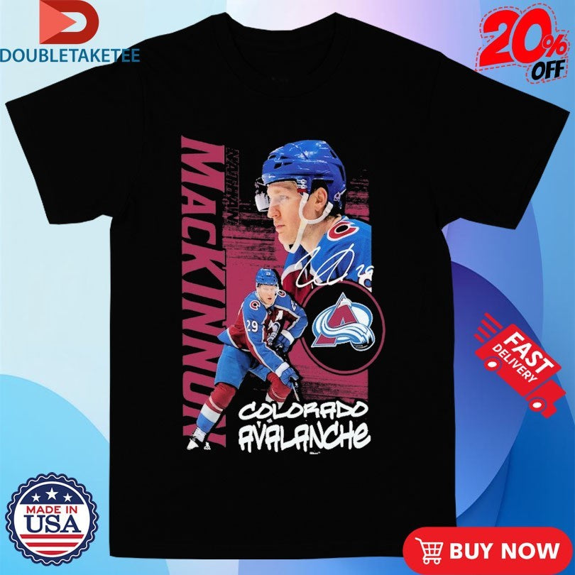 Official Nathan MacKinnon Colorado Avalanche Playmaker NHL Signature Shirts