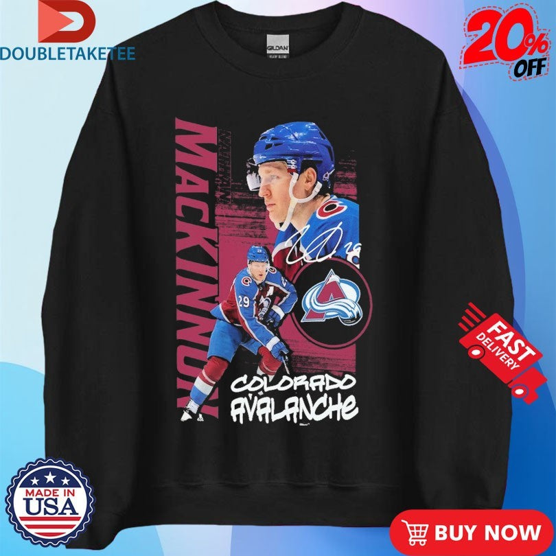 Official Nathan MacKinnon Colorado Avalanche Playmaker NHL Signature Shirts